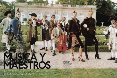 Magazine : Spanish Vogue Ph: Arthur Elgort Loc: Paris '02 Hair Pier GIuseppe Moroni