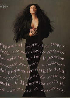 Magazine: Moda Model Monica Bellucci Loc: Milano '93 Hair Pier GIuseppe Moroni