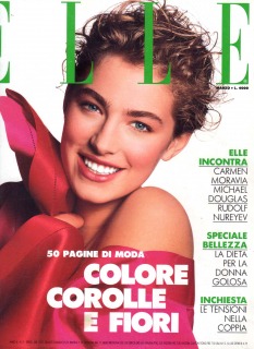 Magazine: Elle Italia Photographer: Toscani Model:Elaine Irwin Location: MIlano 1988 Hair: Pier Giuseppe Moroni